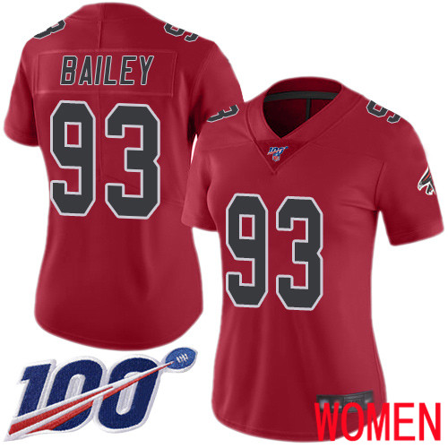 Atlanta Falcons Limited Red Women Allen Bailey Jersey NFL Football #93 100th Season Rush Vapor Untouchable->youth nfl jersey->Youth Jersey